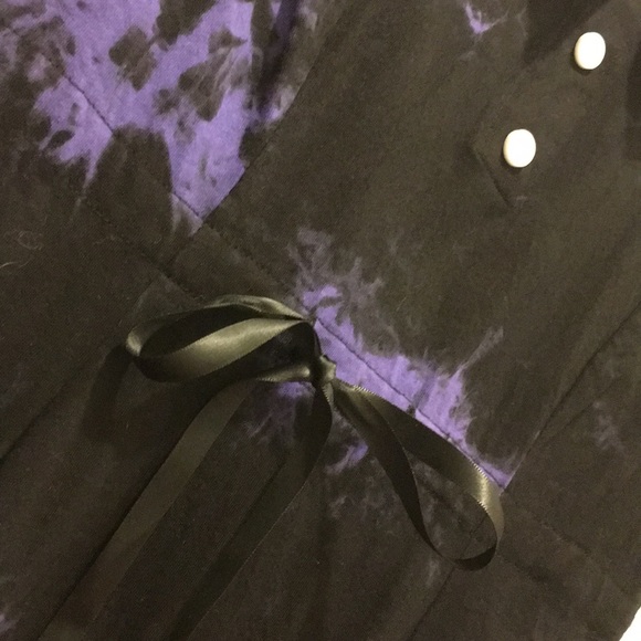 Killstar black and purple tie-dye dress - Picture 4 of 4